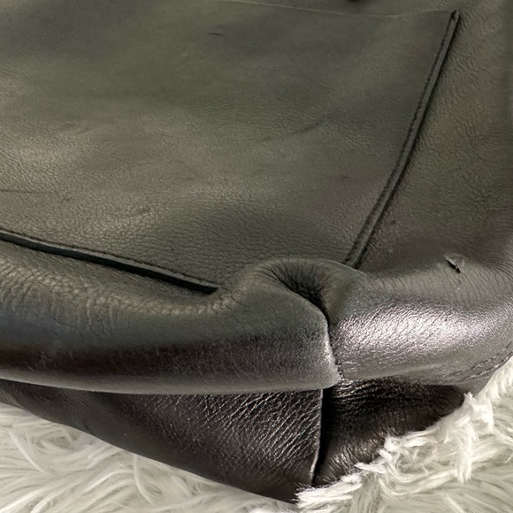 MADEWELL The Medium Transport Tote Black Leather Bag Handbag - Picture 6 of 11